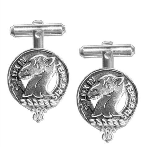 Image 1 of Fullerton Clan Badge Stylish Pewter Clan Crest Cufflinks