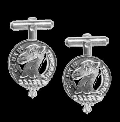 Image 0 of Fullerton Clan Badge Sterling Silver Clan Crest Cufflinks