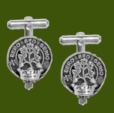 Image 0 of Gayre Clan Badge Stylish Pewter Clan Crest Cufflinks