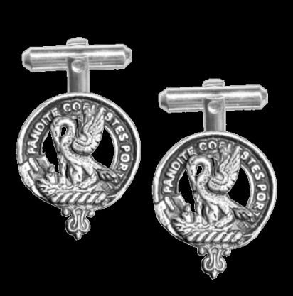 Image 0 of Gibson Clan Badge Sterling Silver Clan Crest Cufflinks