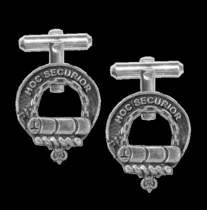 Image 0 of Grierson Clan Badge Sterling Silver Clan Crest Cufflinks