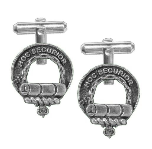 Image 1 of Grierson Clan Badge Sterling Silver Clan Crest Cufflinks