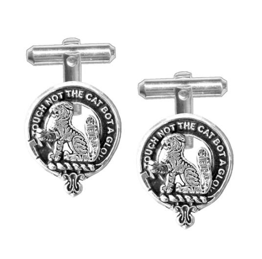 Image 1 of Gow Clan Badge Sterling Silver Clan Crest Cufflinks