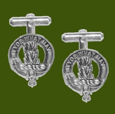 Image 0 of Haig Clan Badge Stylish Pewter Clan Crest Cufflinks