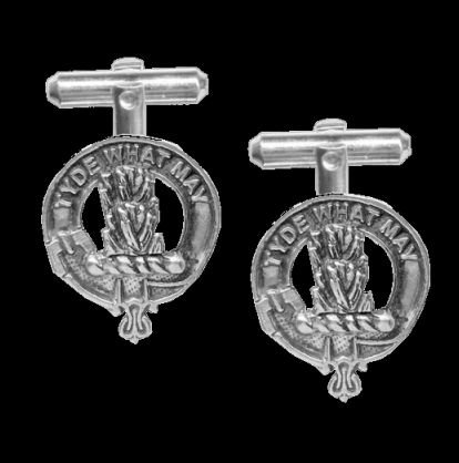Image 0 of Haig Clan Badge Sterling Silver Clan Crest Cufflinks