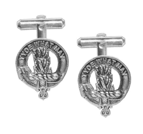 Image 1 of Haig Clan Badge Sterling Silver Clan Crest Cufflinks