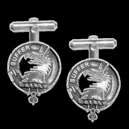 Image 0 of Haldane Clan Badge Sterling Silver Clan Crest Cufflinks
