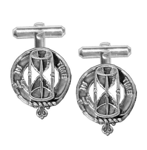 Image 1 of Houston Clan Badge Sterling Silver Clan Crest Cufflinks