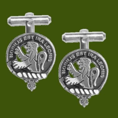 Image 0 of Inglis Clan Badge Stylish Pewter Clan Crest Cufflinks