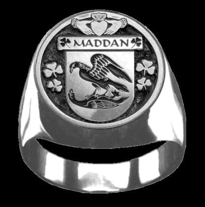 Image 0 of Madden Irish Coat Of Arms Family Crest Mens Sterling Silver Ring