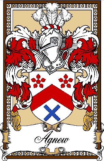 Image 0 of Agnew Bookplate Coat Of Arms Family Crest Paper Poster