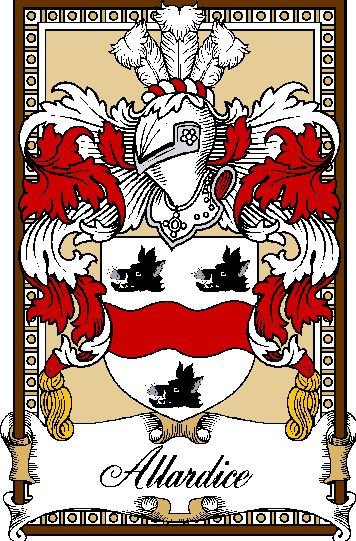 Image 0 of Allardice Bookplate Coat Of Arms Family Crest Paper Poster
