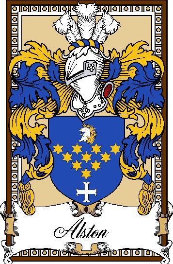 Image 0 of Alston Bookplate Coat Of Arms Family Crest Paper Poster