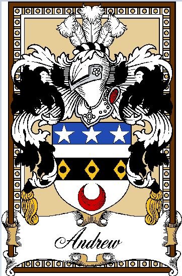 Image 0 of Andrew Bookplate Coat Of Arms Family Crest Paper Poster