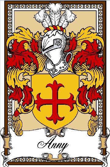 Image 0 of Anny Bookplate Coat Of Arms Family Crest Paper Poster