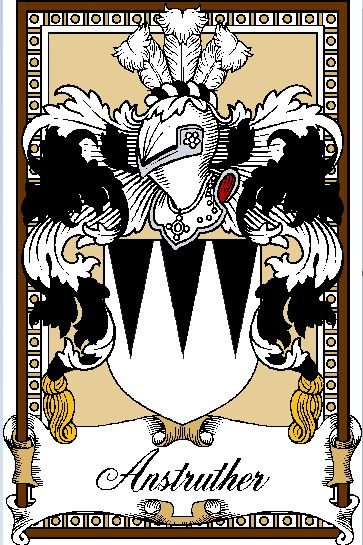 Image 0 of Anstruther Bookplate Coat Of Arms Family Crest Paper Poster