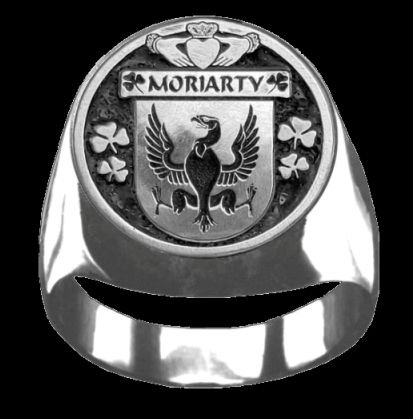 Image 0 of Moriarty Irish Coat Of Arms Family Crest Mens Sterling Silver Ring