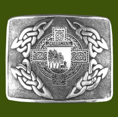 Image 0 of Callahan Irish Badge Interlace Mens Stylish Pewter Kilt Belt Buckle