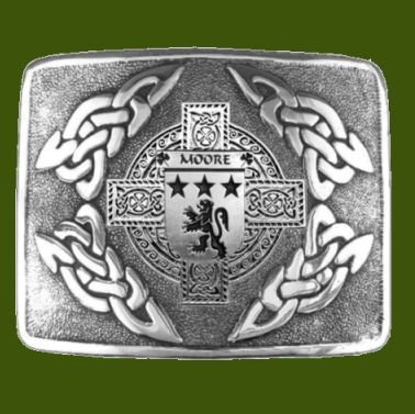 Image 0 of Moore Irish Badge Interlace Mens Stylish Pewter Kilt Belt Buckle