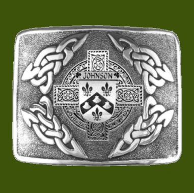 Image 0 of Johnson Irish Badge Interlace Mens Stylish Pewter Kilt Belt Buckle