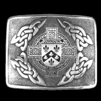 Image 0 of Johnson Irish Badge Interlace Mens Sterling Silver Kilt Belt Buckle