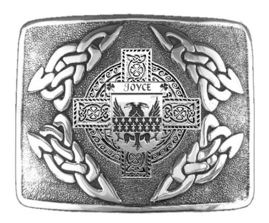 Image 1 of Joyce Irish Badge Interlace Mens Stylish Pewter Kilt Belt Buckle