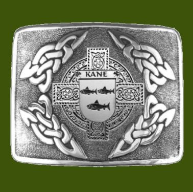 Image 0 of Kane Irish Badge Interlace Mens Stylish Pewter Kilt Belt Buckle