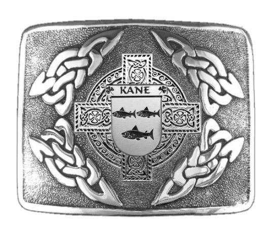 Image 1 of Kane Irish Badge Interlace Mens Stylish Pewter Kilt Belt Buckle