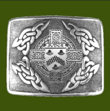 Image 0 of Judge Irish Badge Interlace Mens Stylish Pewter Kilt Belt Buckle