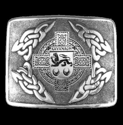 Image 0 of Kavanagh Irish Badge Interlace Mens Sterling Silver Kilt Belt Buckle