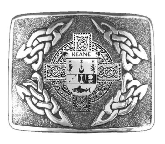 Image 1 of Keane Irish Badge Interlace Mens Stylish Pewter Kilt Belt Buckle