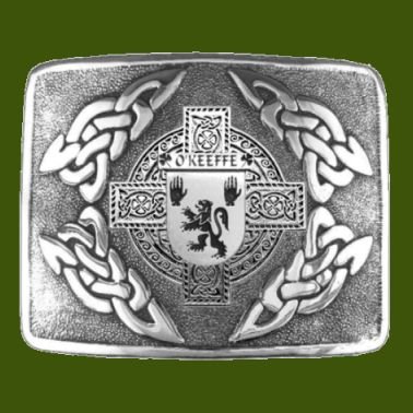 Image 0 of OKeeffe Irish Badge Interlace Mens Stylish Pewter Kilt Belt Buckle