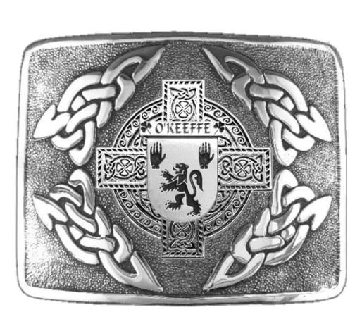 Image 1 of OKeeffe Irish Badge Interlace Mens Stylish Pewter Kilt Belt Buckle