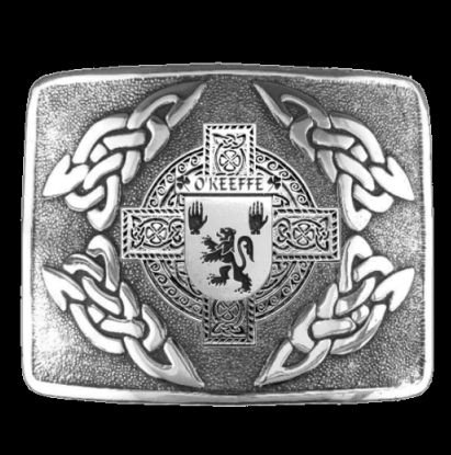 Image 0 of OKeeffe Irish Badge Interlace Mens Sterling Silver Kilt Belt Buckle