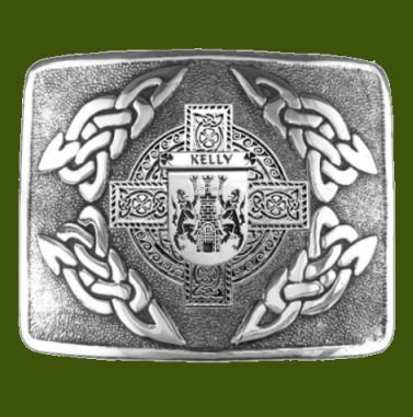 Image 0 of Kelly Irish Badge Interlace Mens Stylish Pewter Kilt Belt Buckle