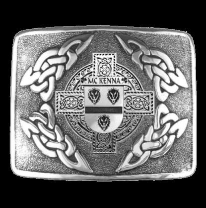 Image 0 of McKenna Irish Badge Interlace Mens Sterling Silver Kilt Belt Buckle