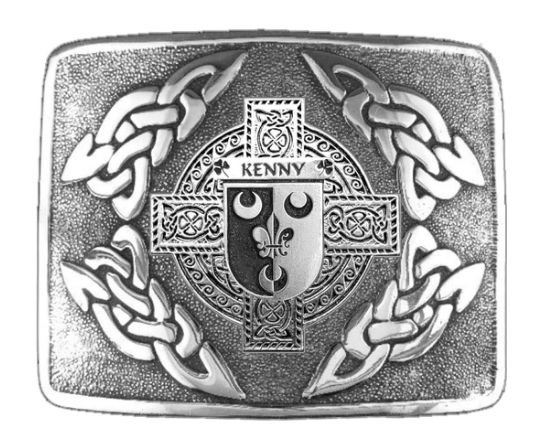 Image 1 of Kenny Irish Badge Interlace Mens Stylish Pewter Kilt Belt Buckle