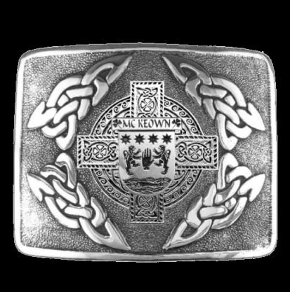 Image 0 of McKeown Irish Badge Interlace Mens Sterling Silver Kilt Belt Buckle