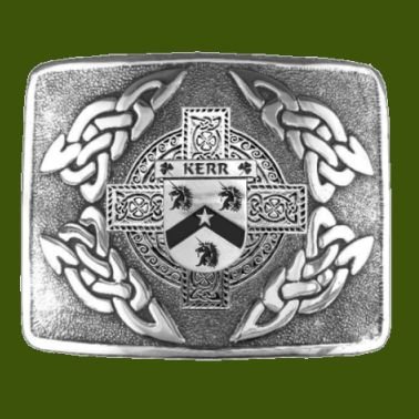 Image 0 of Kerr Irish Badge Interlace Mens Stylish Pewter Kilt Belt Buckle