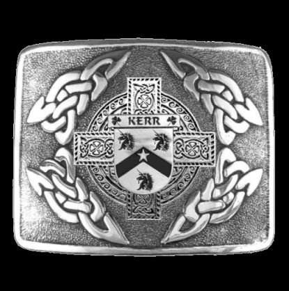Image 0 of Kerr Irish Badge Interlace Mens Sterling Silver Kilt Belt Buckle