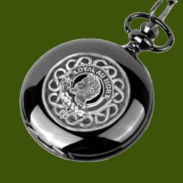 Image 0 of Adair Clan Badge Pewter Clan Crest Black Hunter Pocket Watch