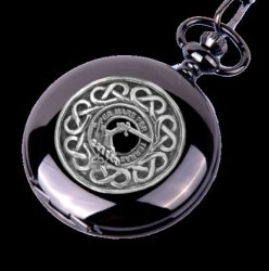 Alexander Clan Badge Silver Clan Crest Black Hunter Pocket Watch