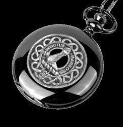 Armstrong Clan Badge Silver Clan Crest Black Hunter Pocket Watch