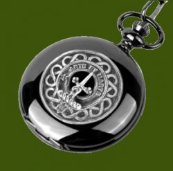 Bain Clan Badge Pewter Clan Crest Black Hunter Pocket Watch