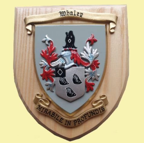 Image 2 of Custom Coat Of Arms Family Crest Hand Painted 12 x 10 Wooden Wall Plaque 