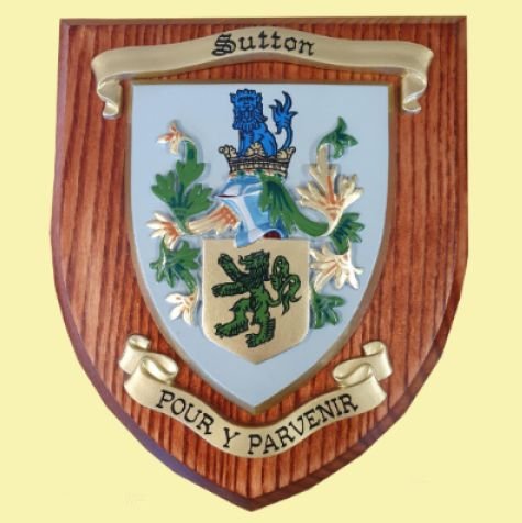 Image 0 of Custom Coat Of Arms Family Crest Hand Painted 10 x 8 Wooden Wall Plaque 