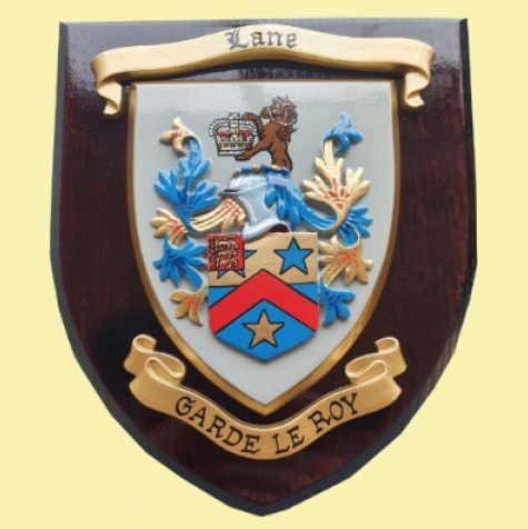 Image 0 of Custom Coat Of Arms Family Crest Hand Painted 12 x 10 Wooden Wall Plaque 