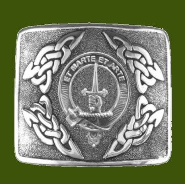 Image 0 of Bain Clan Badge Interlace Mens Stylish Pewter Kilt Belt Buckle
