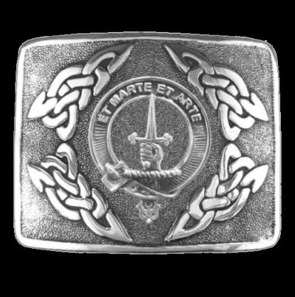 Image 0 of Bain Clan Badge Interlace Mens Sterling Silver Kilt Belt Buckle