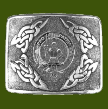 Image 0 of Bannerman Clan Badge Interlace Mens Stylish Pewter Kilt Belt Buckle